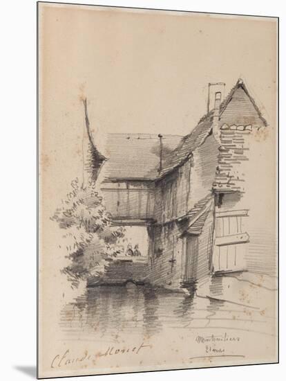 House on the Lezarde at Montivilliers, 1857-Claude Monet-Mounted Giclee Print