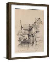 House on the Lezarde at Montivilliers, 1857-Claude Monet-Framed Giclee Print