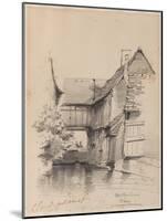 House on the Lezarde at Montivilliers, 1857-Claude Monet-Mounted Giclee Print