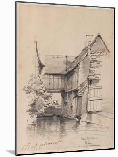 House on the Lezarde at Montivilliers, 1857-Claude Monet-Mounted Giclee Print