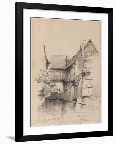 House on the Lezarde at Montivilliers, 1857-Claude Monet-Framed Giclee Print