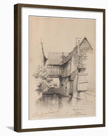 House on the Lezarde at Montivilliers, 1857-Claude Monet-Framed Giclee Print