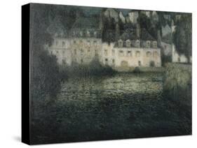 House on the River in the Moonlight; Maison Sur La Riviere Au Clair De Lune, Quimperle, 1920-Henri Eugene Augustin Le Sidaner-Stretched Canvas