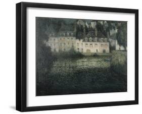 House on the River in the Moonlight-Henri Eugene Augustin Le Sidaner-Framed Giclee Print