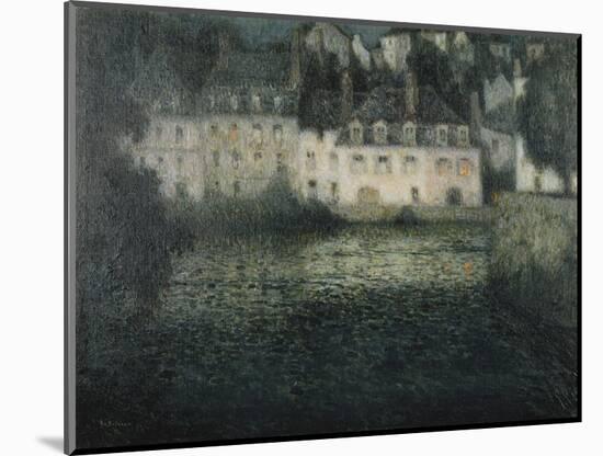 House on the River in the Moonlight-Henri Eugene Augustin Le Sidaner-Mounted Giclee Print