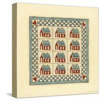 House Patchwork-Robin Betterley-Stretched Canvas