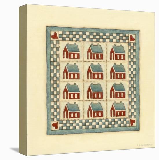 House Patchwork-Robin Betterley-Stretched Canvas