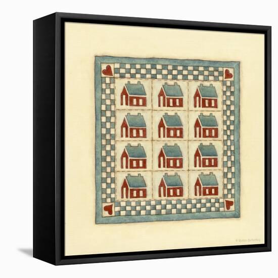 House Patchwork-Robin Betterley-Framed Stretched Canvas