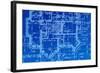 House Plan Blueprints Close Up-haveseen-Framed Art Print