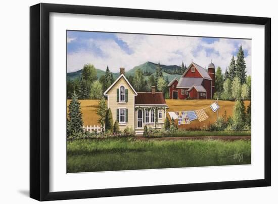 House-Quilt-Red Barn-Debbi Wetzel-Framed Premium Giclee Print