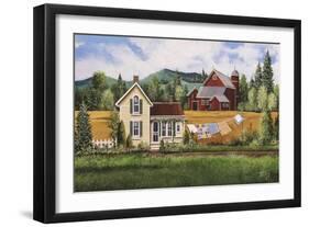 House-Quilt-Red Barn-Debbi Wetzel-Framed Premium Giclee Print