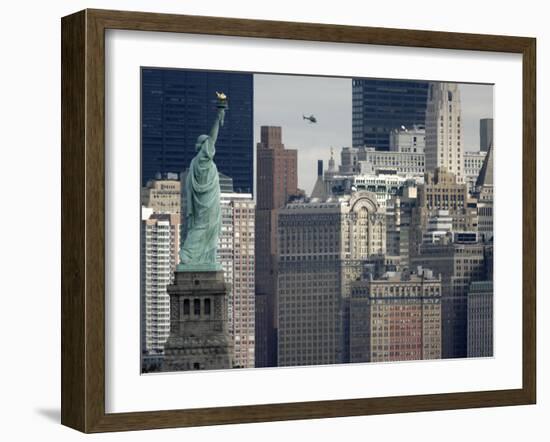 House Representatives Prodded Parks Officials to Re-Open the Crown The Statue of Liberty to Public-null-Framed Photographic Print