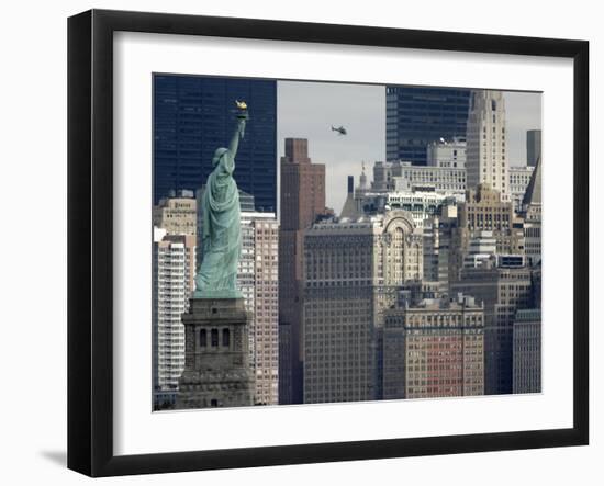 House Representatives Prodded Parks Officials to Re-Open the Crown The Statue of Liberty to Public-null-Framed Photographic Print