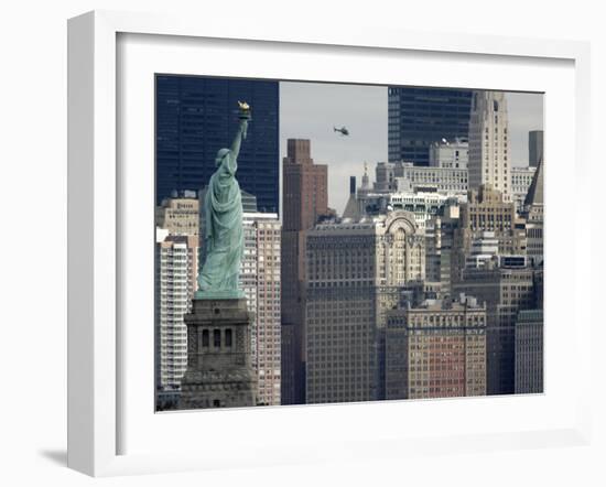 House Representatives Prodded Parks Officials to Re-Open the Crown The Statue of Liberty to Public-null-Framed Photographic Print