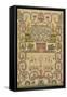 House Sampler, c.1800-null-Framed Stretched Canvas