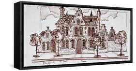 House styled in the Flemish architecture, Bailleul, France-Richard Lawrence-Framed Stretched Canvas