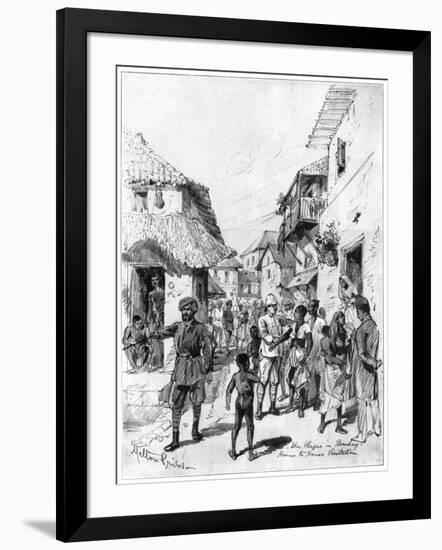 House-To-House Visitation During the Plague in Bombay, India, 1898-Melton Prior-Framed Giclee Print