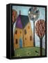 House Trees & Daisies-Karla Gerard-Framed Stretched Canvas