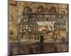 House Wall on the River, 1915-Egon Schiele-Mounted Art Print