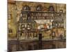 House Wall on the River-Egon Schiele-Mounted Giclee Print