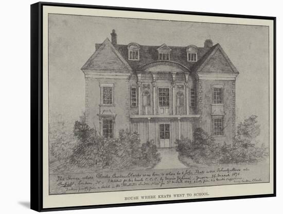 House Where Keats Went to School-null-Framed Stretched Canvas