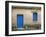 House with Blue Door and Window, Bagia, Sardinia, Italy, Mediterranean, Europe-Oliviero Olivieri-Framed Photographic Print