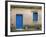 House with Blue Door and Window, Bagia, Sardinia, Italy, Mediterranean, Europe-Oliviero Olivieri-Framed Photographic Print