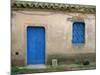 House with Blue Door and Window, Bagia, Sardinia, Italy, Mediterranean, Europe-Oliviero Olivieri-Mounted Photographic Print