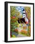 House with Church, Badeck-Patricia Eyre-Framed Giclee Print