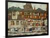 House with Drying Laundry, 1917-Egon Schiele-Framed Giclee Print