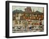 House with Drying Laundry, 1917-Egon Schiele-Framed Giclee Print