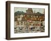 House with Drying Laundry, 1917-Egon Schiele-Framed Premium Giclee Print