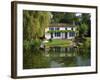 House with Pond in Garden, Coulon, Marais Poitevin, Poitou Charentes, France, Europe-Miller John-Framed Photographic Print