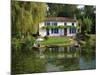 House with Pond in Garden, Coulon, Marais Poitevin, Poitou Charentes, France, Europe-Miller John-Mounted Photographic Print