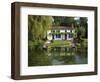 House with Pond in Garden, Coulon, Marais Poitevin, Poitou Charentes, France, Europe-Miller John-Framed Photographic Print