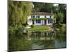 House with Pond in Garden, Coulon, Marais Poitevin, Poitou Charentes, France, Europe-Miller John-Mounted Photographic Print