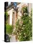 House with Rose Bushes and Wrought Iron Sign, Hautvillers, Vallee De La Marne, Champagne, France-Per Karlsson-Stretched Canvas