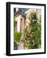 House with Rose Bushes and Wrought Iron Sign, Hautvillers, Vallee De La Marne, Champagne, France-Per Karlsson-Framed Photographic Print