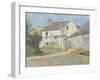 House with Scaffolding, Giverny, 1892 (Oil on Canvas)-Theodore Robinson-Framed Giclee Print