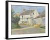 House with Scaffolding, Giverny, 1892 (Oil on Canvas)-Theodore Robinson-Framed Giclee Print
