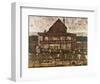 House with Shingle Roof (Old House II), 1915-Egon Schiele-Framed Art Print