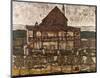 House with Shingle Roof (Old House II), 1915-Egon Schiele-Mounted Art Print