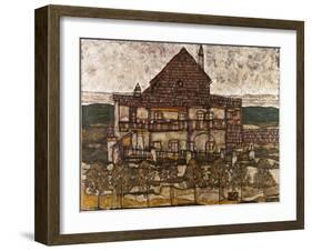 House with Shingle Roof (Old House Ii) - Schiele, Egon (1890-1918) - 1911 - Oil on Canvas - 110X140-Egon Schiele-Framed Giclee Print