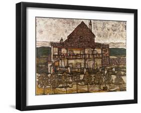 House with Shingle Roof (Old House Ii) - Schiele, Egon (1890-1918) - 1911 - Oil on Canvas - 110X140-Egon Schiele-Framed Giclee Print