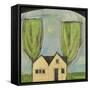 House with Two Trees-Tim Nyberg-Framed Stretched Canvas