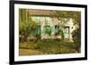 House with typical regional green shutters in the Marais Poitevin (Green Venice) wetlands, Arcais, -Robert Francis-Framed Photographic Print