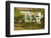 House with typical regional green shutters in the Marais Poitevin (Green Venice) wetlands, Arcais, -Robert Francis-Framed Photographic Print