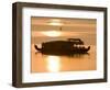 Houseboat at Dusk in Ashtamudi Lake, Kollam, Kerala, India, Asia-null-Framed Photographic Print