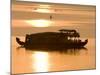 Houseboat at Dusk in Ashtamudi Lake, Kollam, Kerala, India, Asia-null-Mounted Photographic Print