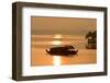 Houseboat at Dusk in Ashtamudi Lake, Kollam, Kerala, India, Asia-Balan Madhavan-Framed Photographic Print